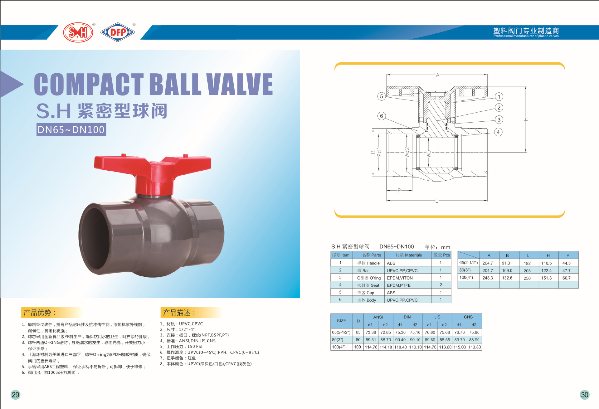 紧密型球阀PVC球阀COMPACT BALL VALVE DN15-DN50-阿里巴巴