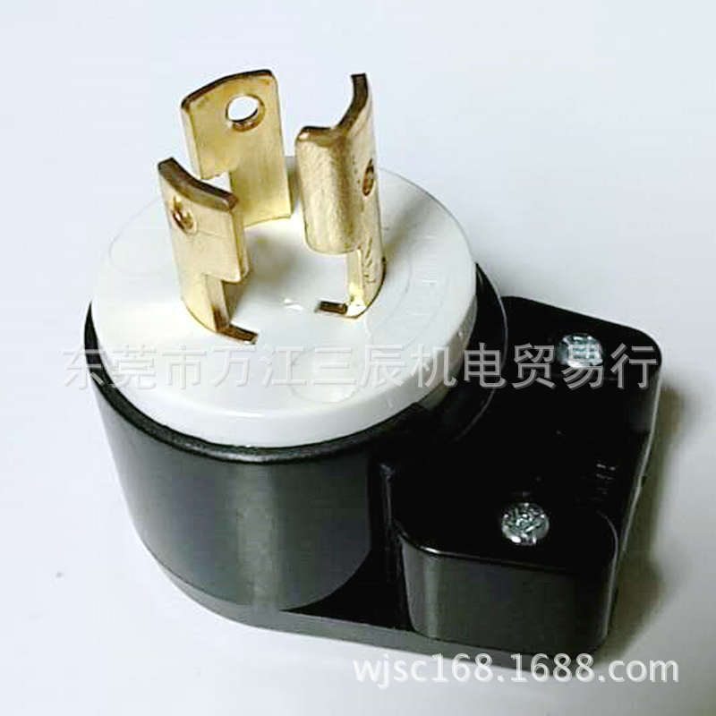 台湾隆光NEMA美规旋向插座LK-6311T UL防松L5-15P可调方向黄铜脚