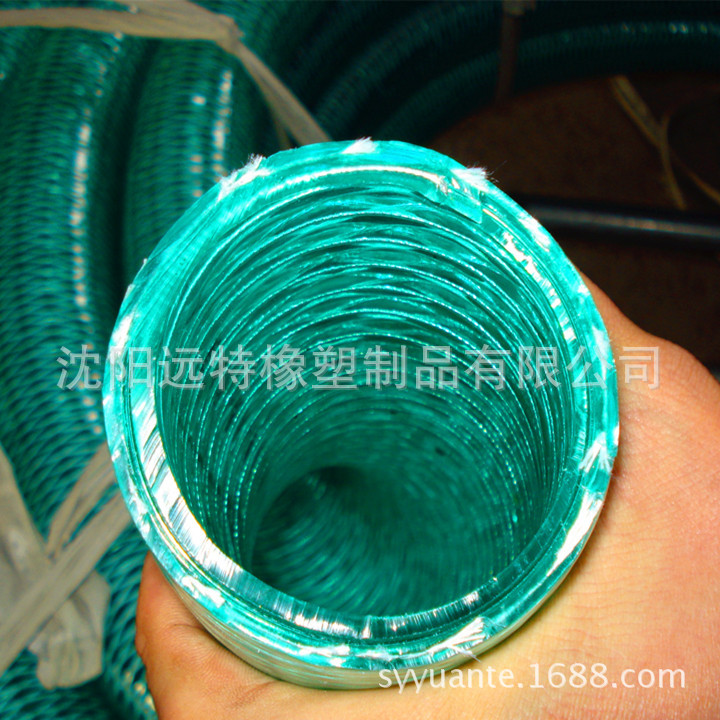 绿色PVC复合防静电钢丝管1寸1.2寸1.5寸耐酸碱纤维增强塑料钢丝管