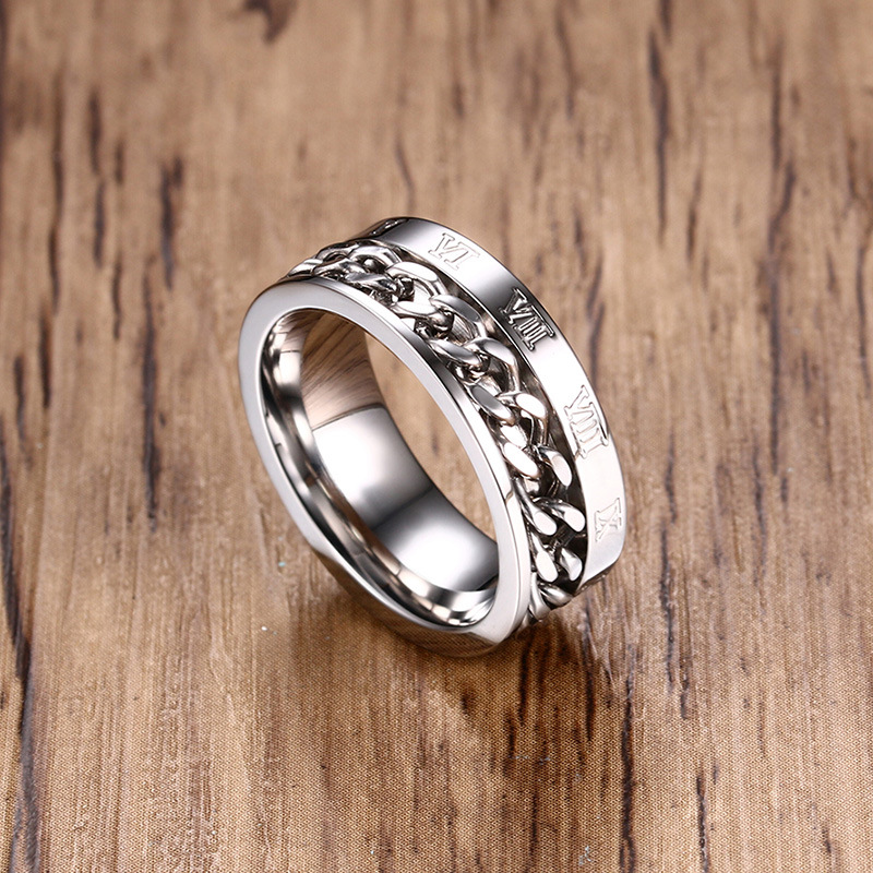 Fashion Letter Titanium Steel Rings Plating Stainless Steel Rings