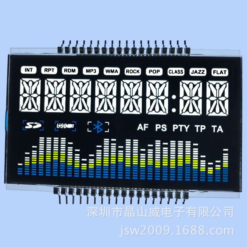 车载LCD显示屏 遥控防盗器+彩色丝印字符 LCD液晶显示屏-制造专家