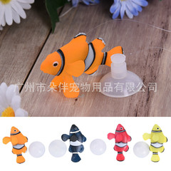 Wholesale fish tank aquascape decoration fluorescent simulation colorful clown fish swimming plastic ornamental luminous fake fish
