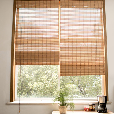 中国风 复古 门帘 竹帘 竹窗帘 日式客厅 茶室 阳台 办公室隔断卷|ms