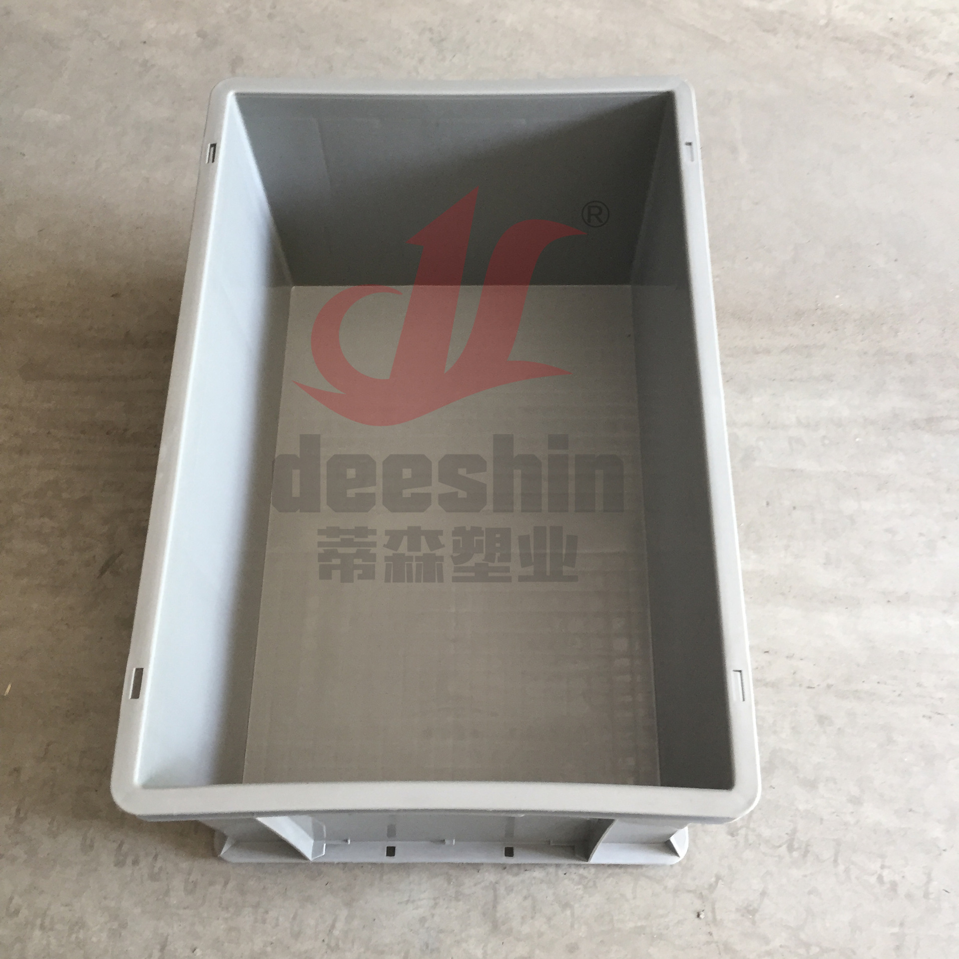 重庆EU4628加厚物流箱 底部加强筋 防静电物流箱600*400*280胶框