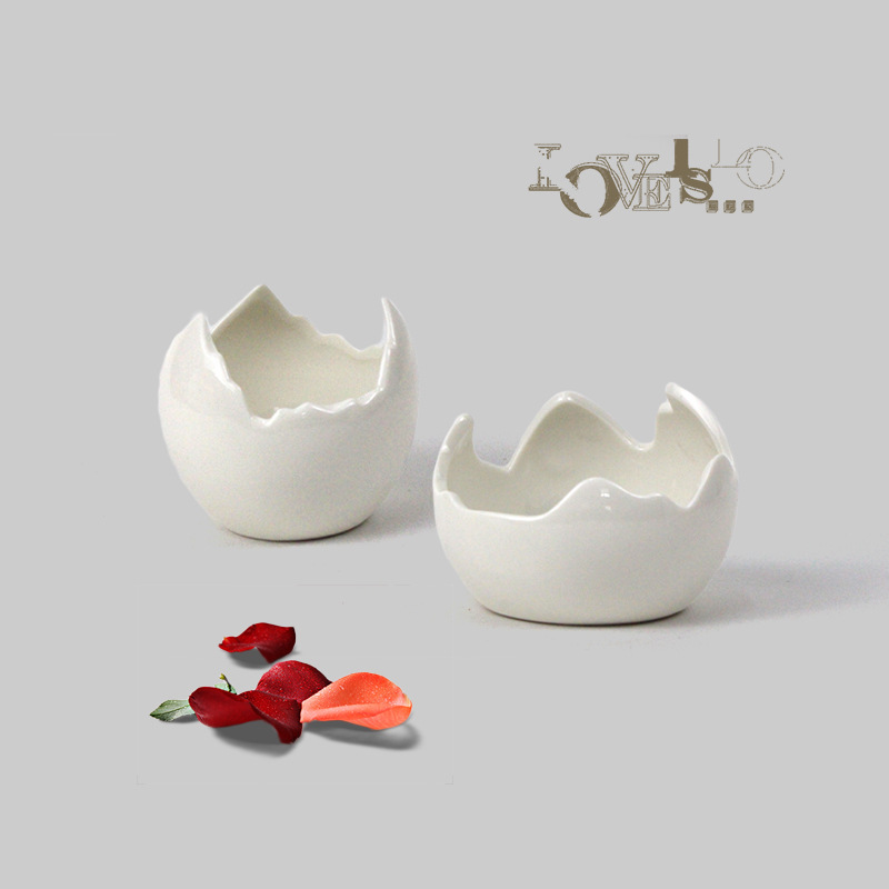 厂家批发ycdsb02-03 清仓处理陶瓷花盆多肉花盆家居摆设蛋壳花盆|ru