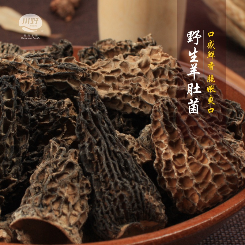 【川野】羊肚菌干货批发35g农产品精选野生羊肚菌定制OEM大量批发|ms