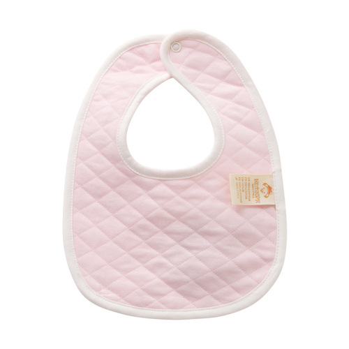 Newborn baby bib, thick double-layer padded cotton mouth wipe with snap fastener for newborn bib