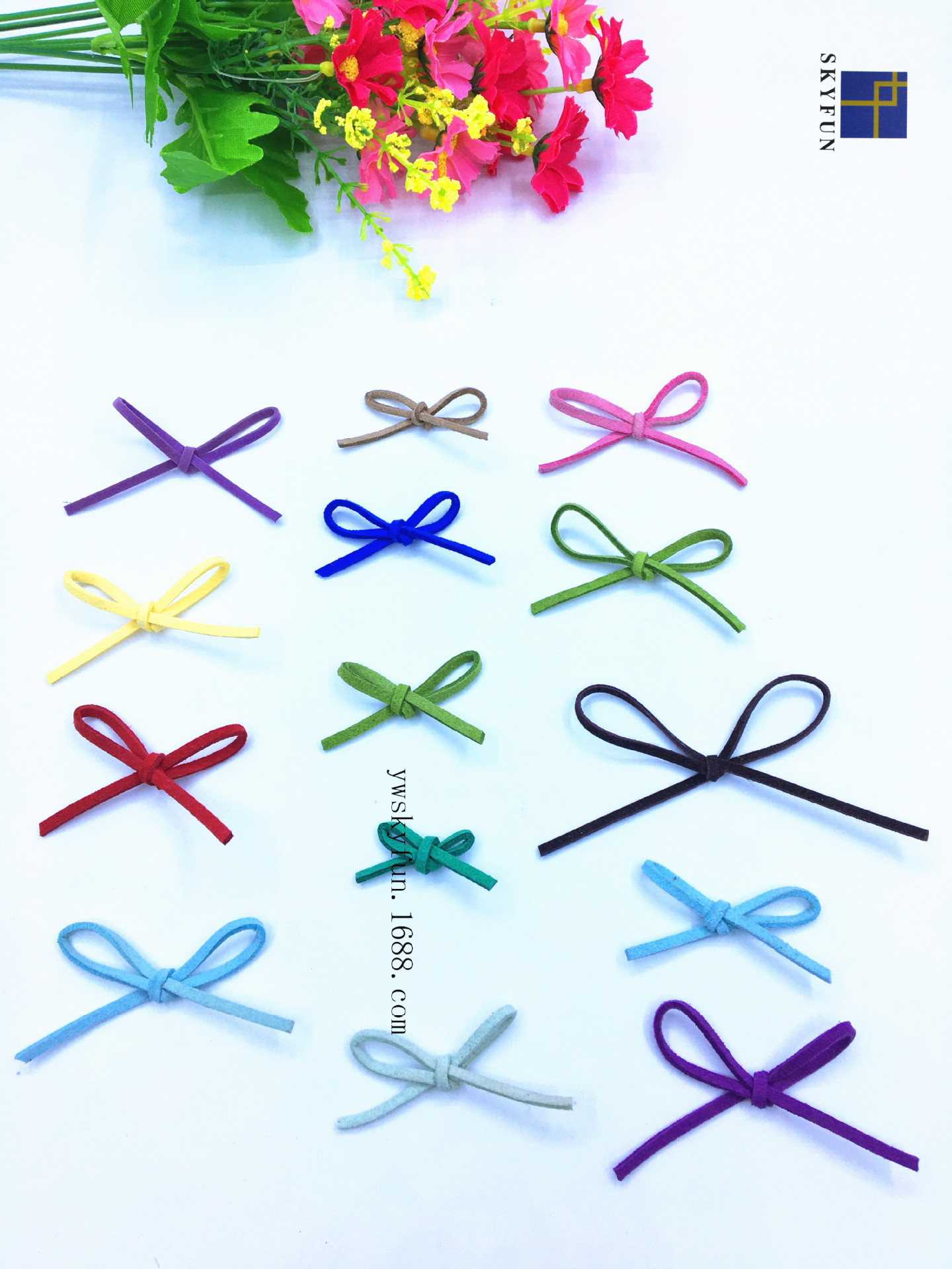 热卖新款牛皮绒蝴蝶结文具礼品装饰蝴蝶结手工diy配饰厂家直销