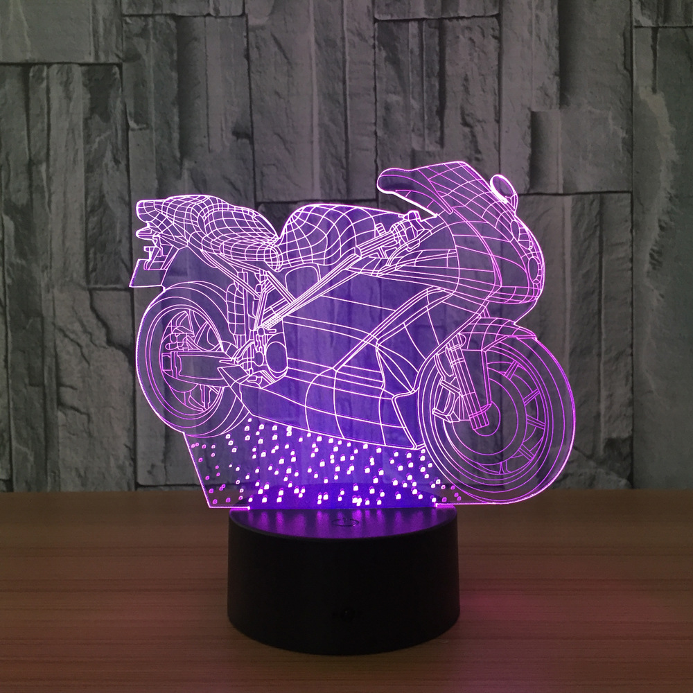 3D灯 七彩遥控触摸led灯创意产品礼品台灯小夜灯