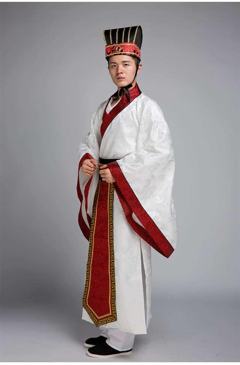 汉服男古装中国风民族秋冬长袖厚缎中老年丞相汉服长衫唐装 批发-阿里巴巴