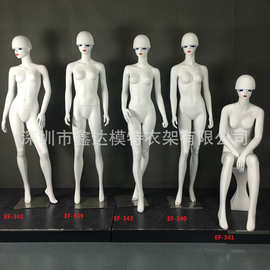 厂家生产女装模特道具 彩妆模特 高光亮白展示模特 抽象橱窗模特
