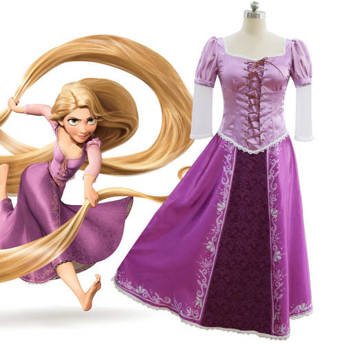 Mancyangfei Magic Hair Fantasy Long Hair Princess Cosplay Costume Halloween Princess Dress Wholesale