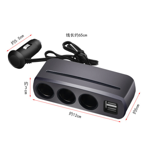 Shunwei car mobile phone charger, dual USB car charger, one point three cigarette socket, with ambient light SD-1938