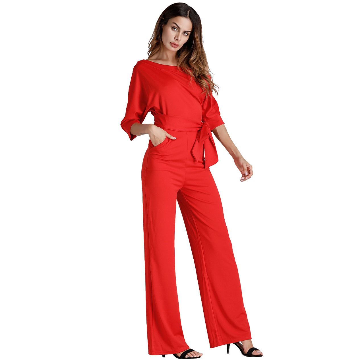 2021 New Fashion One Shoulder Elegant Jumpsuits Women Plus Size XXL