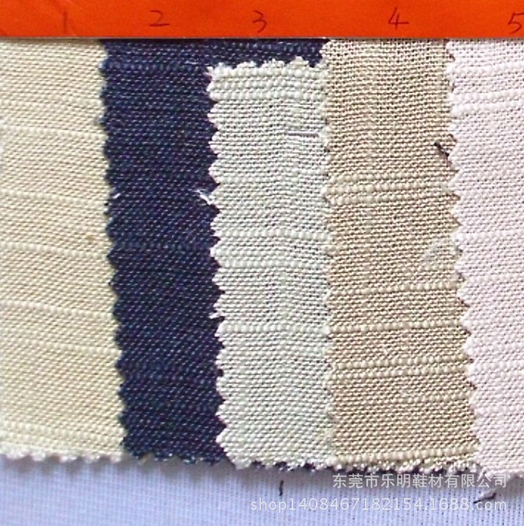 FB004竹节麻布45*45鞋材色布