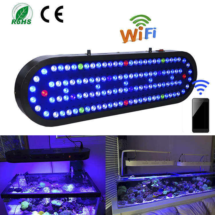 led水族馆灯300W鱼缸照明灯WiFi APP远程控制海水珊瑚led鱼缸灯