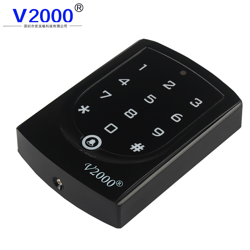 V2000门禁IC+ID双频大容量门禁一体机小区广告门自动门刷卡系统