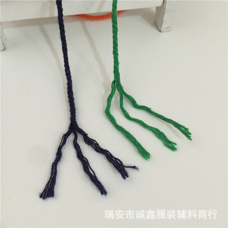 2-3MM彩色三股棉绳