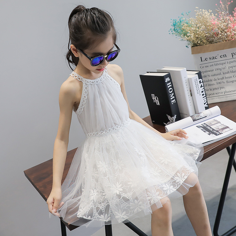 2018 Baby Flower Girl Dresses Princess Lace Wedding Party Pageant Formal Dress Kids Prom Homecoming Tulle Dresses 2-10Y 38