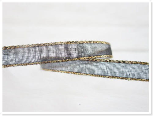 6mm金边雪纱带diy蝴蝶结丝带台湾制造丝带雪纺礼品包装节庆装饰