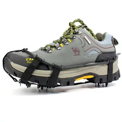 Outdoor 24-teeth Manganese Steel Ice Claw Anti-slip Shoe Cover Snow Claw Climbing Fishing Shoes Nail Snow Mud Ice Grab 34-45 Size 