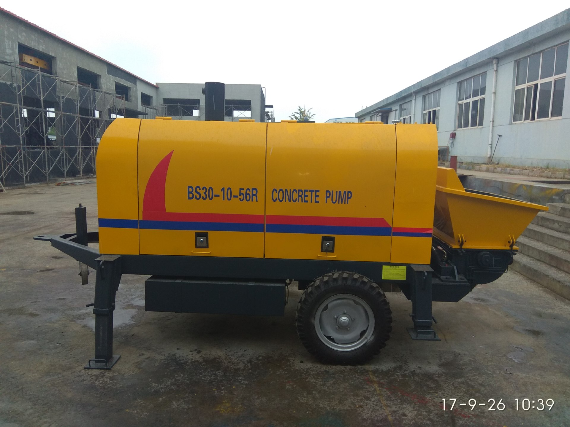 BS30-10-56R细石泵 细石混凝土输送泵打1-3石 地泵 56千瓦柴油泵