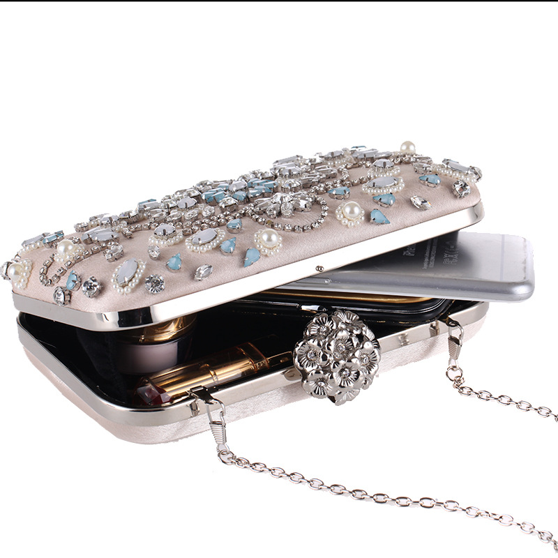 New Evening Bag Pearl-studded Clutch Bag Banquet Dress Bag display picture 6