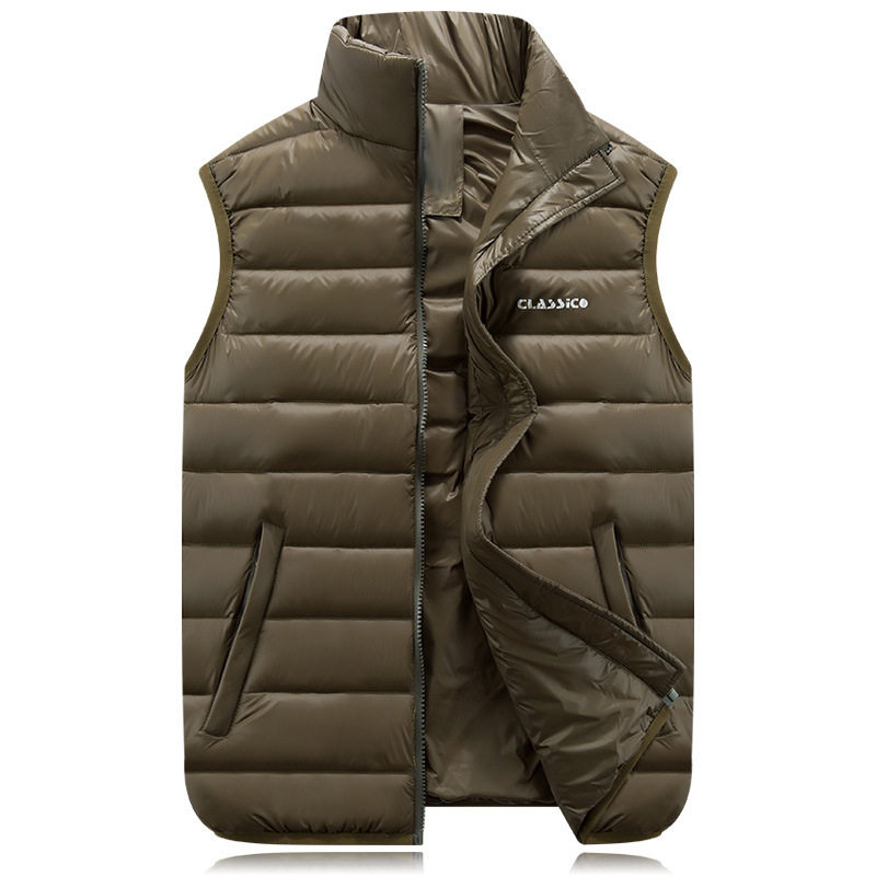 Men's clothing Couple models light down cotton jacket 200 catties vest plus fat large size fat down cotton vest autumn and winter men and women tide_voghion.com