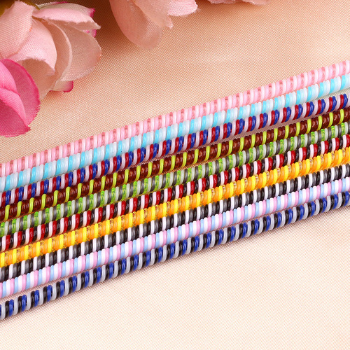 Mobile phone charging cable 1.1m three-color data cable protection rope three-in-one spring rope silicone universal protection rope