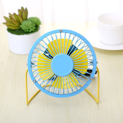 6-inch metal iron USB mini fan 4-inch desktop cartoon animal aluminum blade student office cute fan