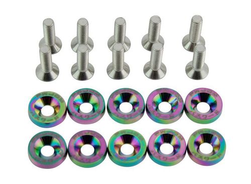 JDM car modification M6 gasket screw battery guard plate gasket fender license plate frame screw decoration