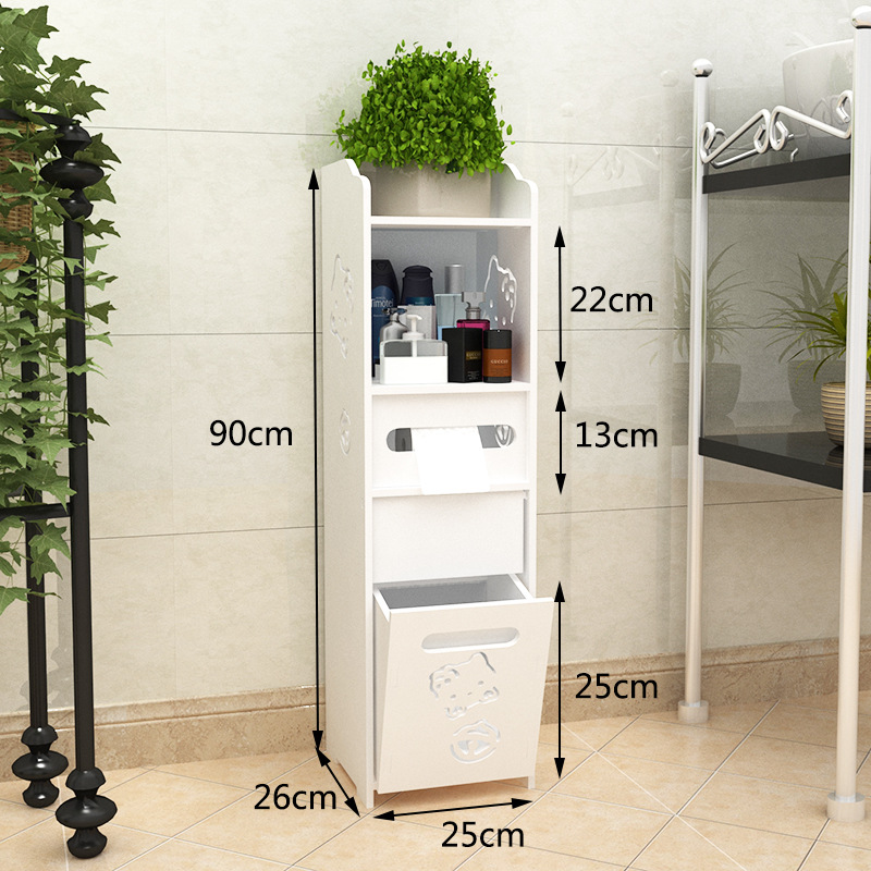 Baño creativo Rack de almacenamiento baño esquina piso Punch-libre multi-capa inodoro almacenamiento