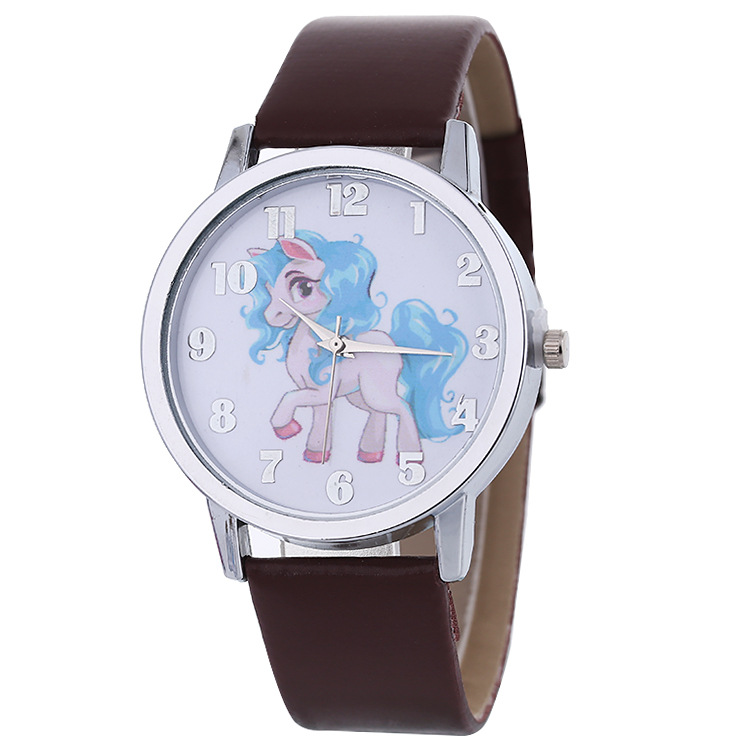 New Creative White Horse Pattern Belt Watch Simple Student Bracelet Watch Ladies Watch Fashion Watch