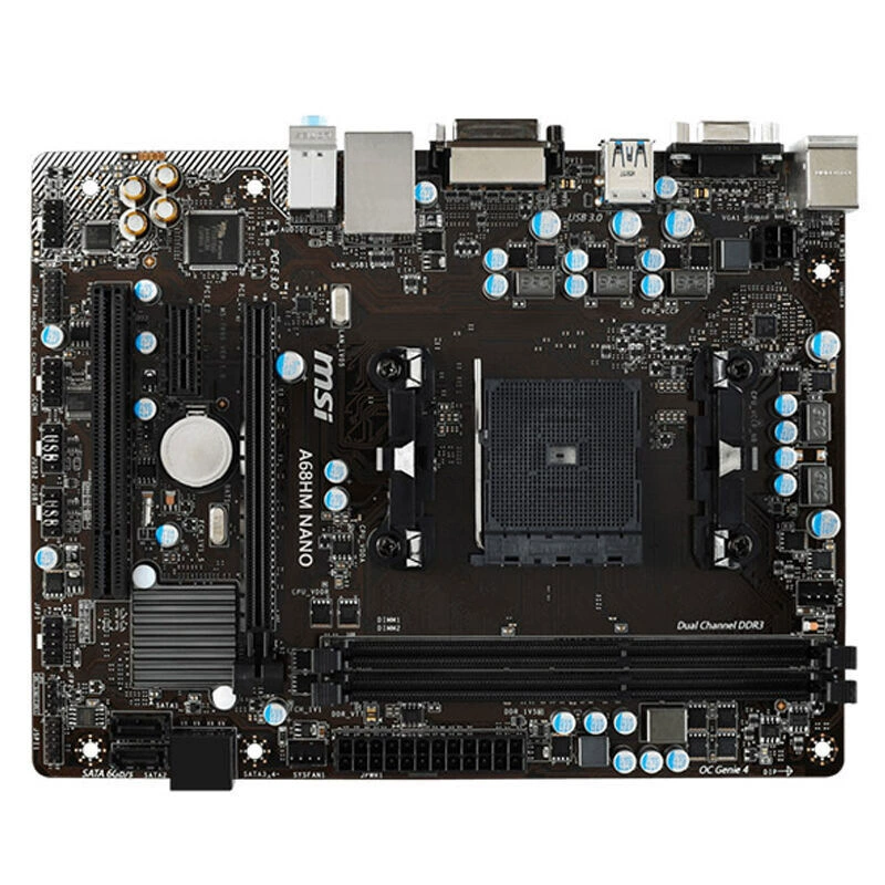 Материнская плата M-SI/Micro-Star A68HM NANO FM2/FM2+ A68 с полной твердой подложкой поддерживает 870K 7650K