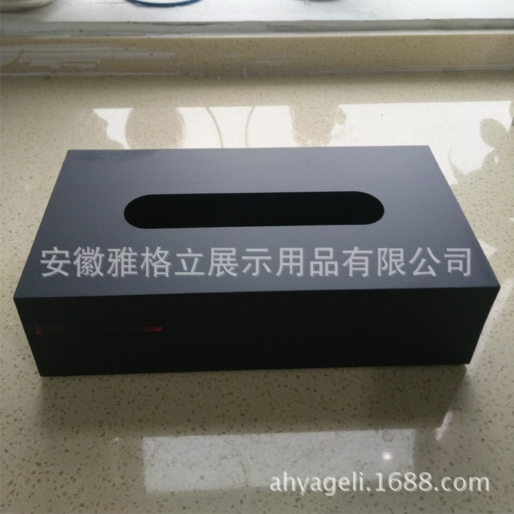 亚克力黑色抽纸盒 (4)