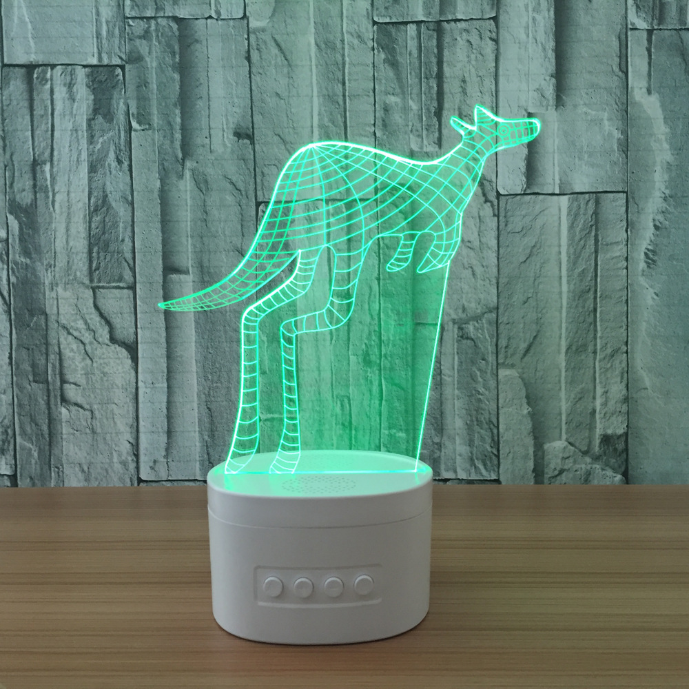 3D灯 蓝牙音箱灯 五彩 礼品台灯led灯小夜灯