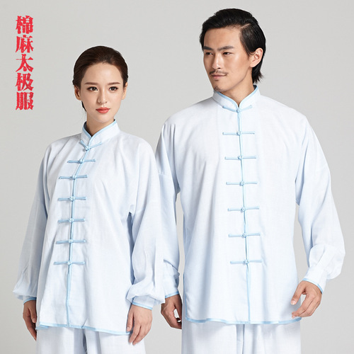 Tai chi kung fu uniforms for female cotton hemp breathable martial arts suit Taiquan training suit for women and men