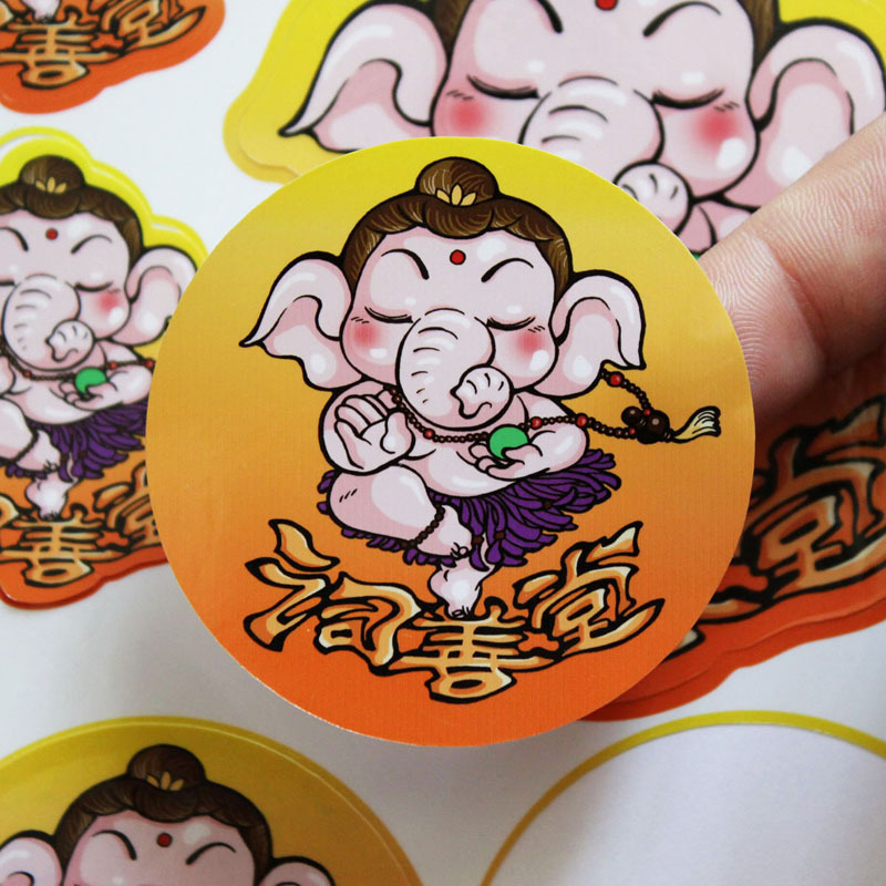 transparent Sticker Self adhesive customized Trademark logo Gilding Self adhesive colour pvc Sticker Art paper Self adhesive