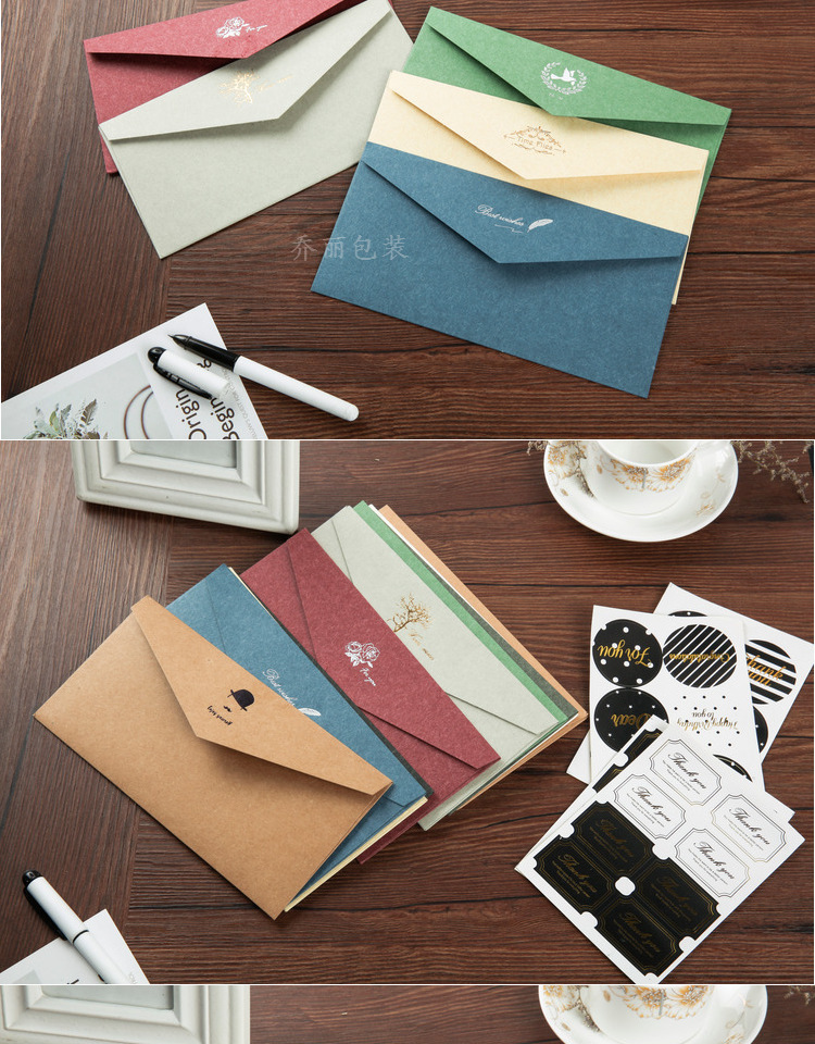 5号西式 烫金信封1