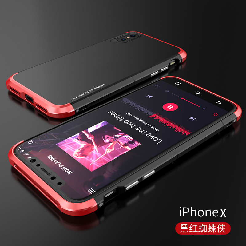 GINMIC Shield Aluminum Metal Frame Hard PC Back Cover Case for Apple iPhone X