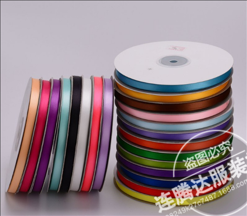 1cm加密涤纶带丝带绸带礼品包装 蝴蝶结diy发饰彩带缎带织带包邮