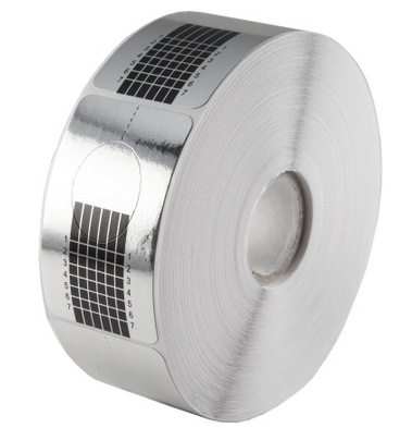 Herramientas de uñas 100/500 piezas titular de papel de uñas rectángulo dorado titular de papel de extensión de uñas