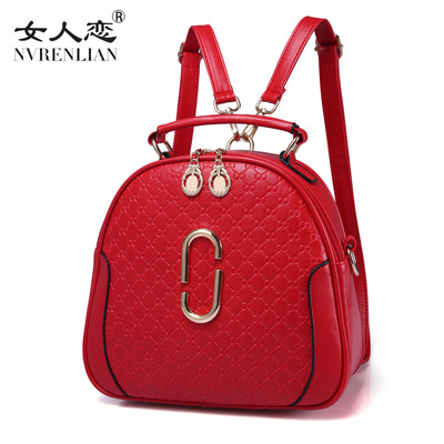 女士双肩包女包包韩版潮2018新款学院风简约时尚小背包