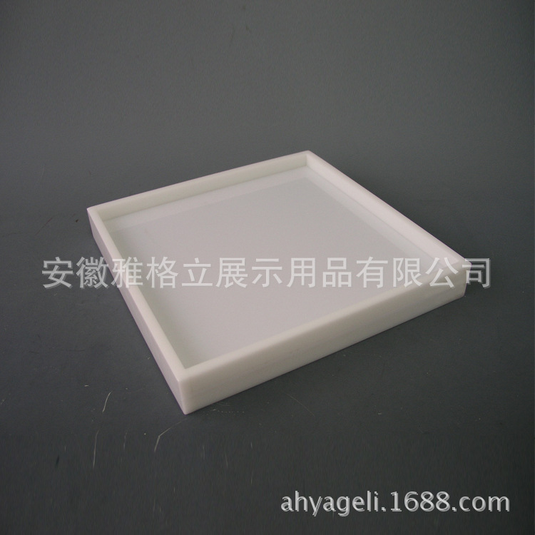 亚克力瓷白托盘带透明边 (2)