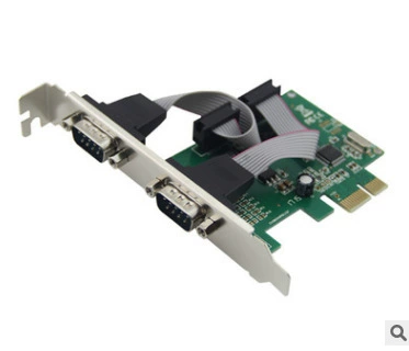 PCI-E переключение на 2 порта RS232 мульти-карта Настольный рабочий стол 2 9-контактный COM-интерфейс