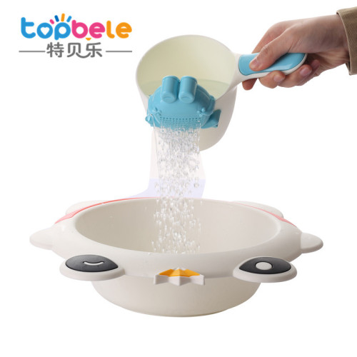 topbele baby shampoo cup children's shampoo cup baby bath spoon frog shampoo shower toddler shampoo spoon