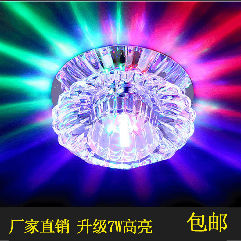 水晶過道燈led小玄關走廊燈現代簡約嵌入暗裝天花外貿燈壹件代發