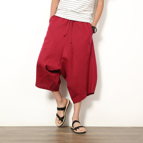 Men Harlem Kimono Pants, baggy Kimono Pants, wide leg, suspended Kimono Pants, men Kimono Pants