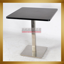 专业餐厅家具配件工厂厂价直销快餐厅桌子三胺板桌面不锈钢桌腿