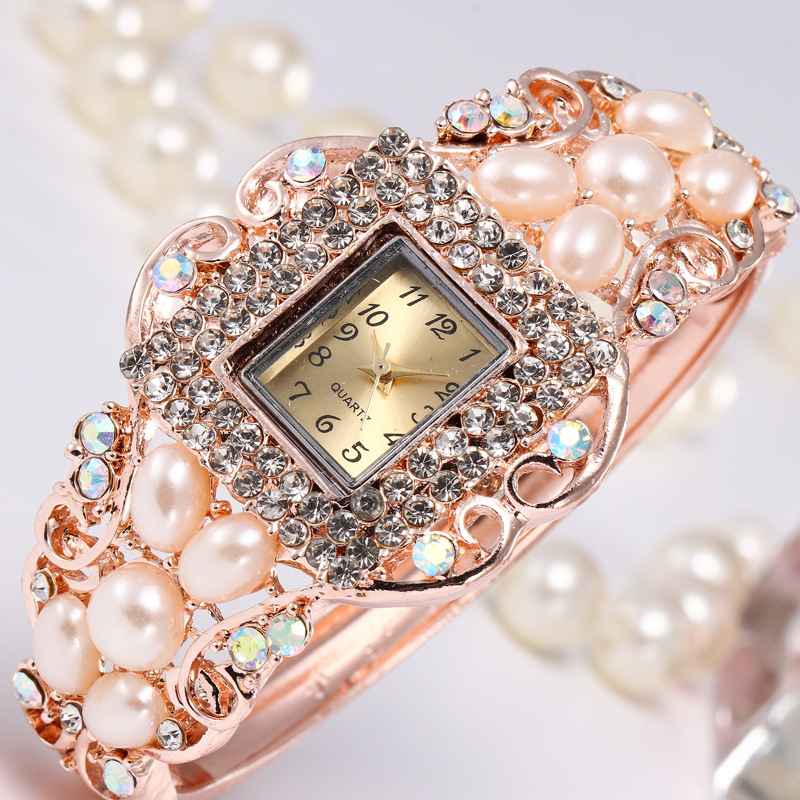 Elegant wristwatch bracelet showcased